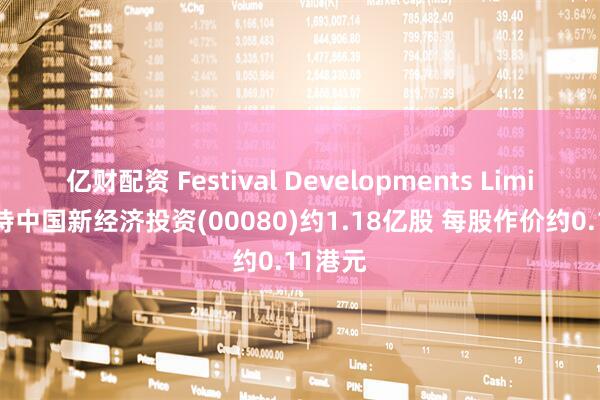 亿财配资 Festival Developments Limited减持中国新经济投资(00080)约1.18亿股 每股作价约0.11港元