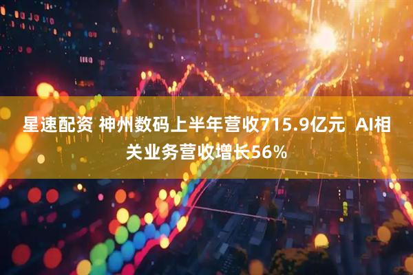 星速配资 神州数码上半年营收715.9亿元  AI相关业务营收增长56%